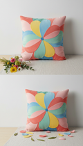 Petal Blush Throw Pillow with Embroidered Detail